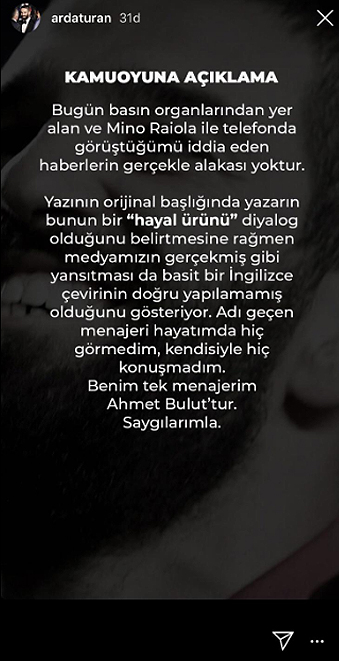 Arda Turan'dan yalanlama